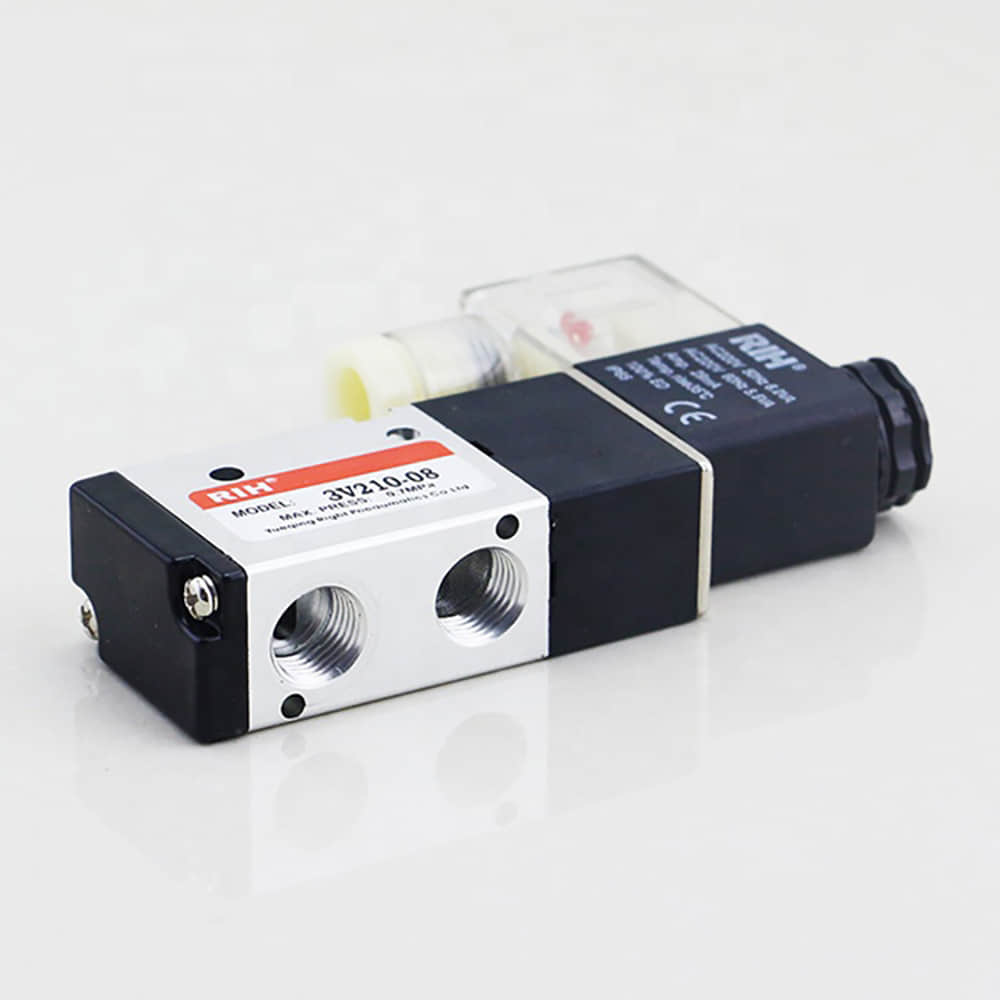 3V Series 3V210-08-W-DC24V Silver Color Solenoid Valve With Wire