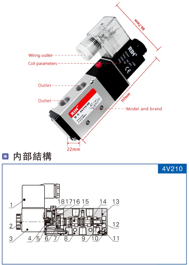 Air Pneumatic Solenoid Valve