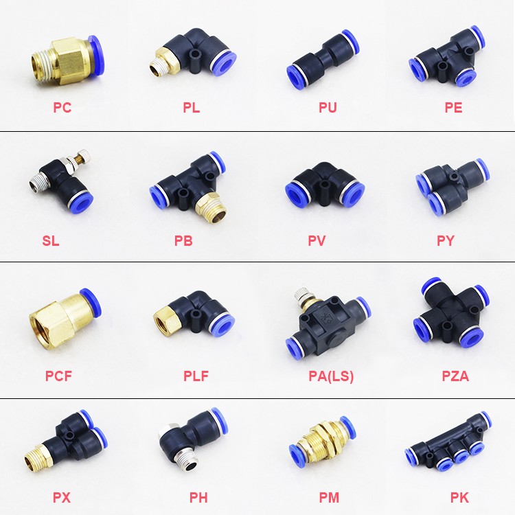 Pneumatic Push To Connect Tube Fittings