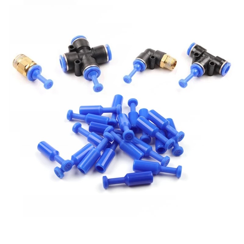 Pneumatic Blanking Plug Blue Color Nylon Blanking Plug Hose Tube Dustproof Seal Connector