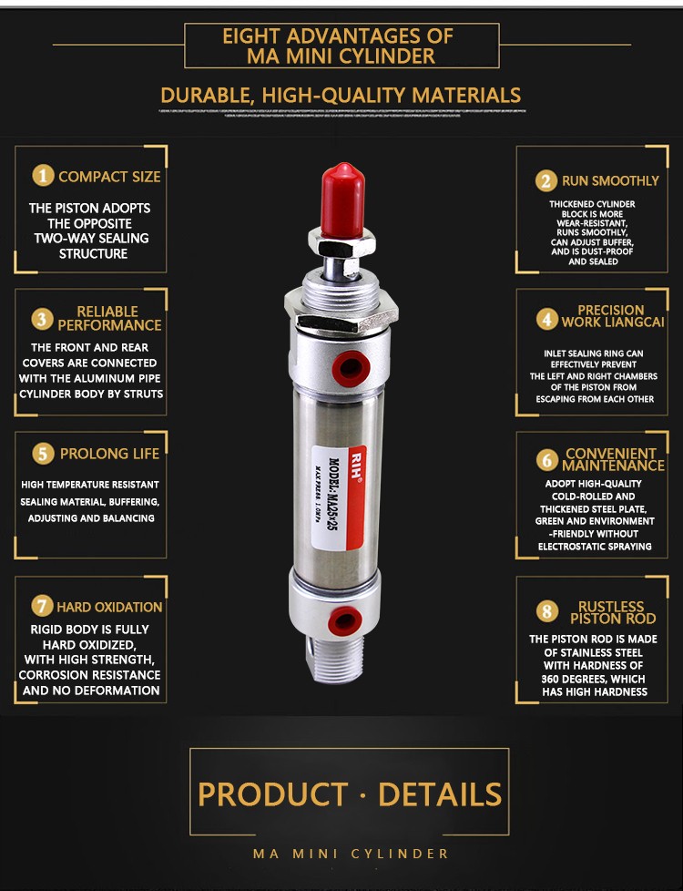 Types Of Double Acting Pneumatic Cylinder