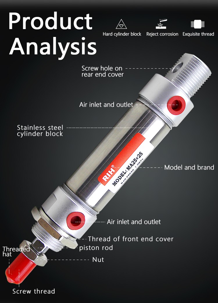 Types Of Double Acting Pneumatic Cylinder