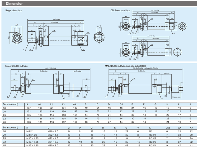 Pneumatic Air Cylinders