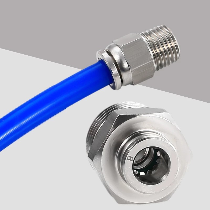 Quick Disconnect Pneumatic Hose Fittings Supplier Metal Series Push-In Air Connector Manufacturer