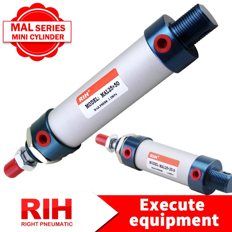 Single Acting Pneumatic Cylinder Price MAL Series Aluminum Alloy Mini Air Cylinder Manufacturer