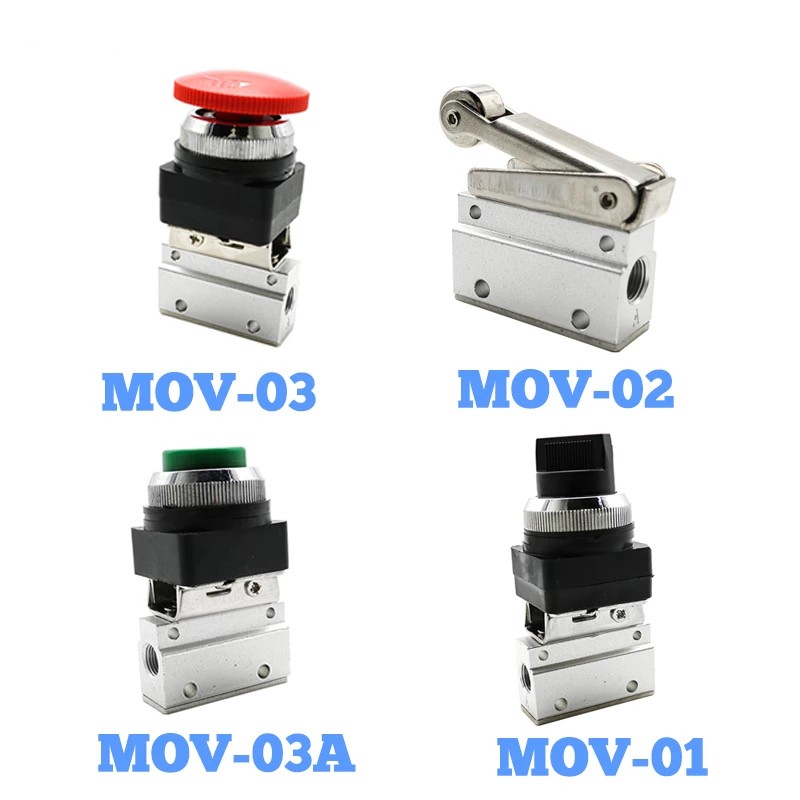 Mechanical Valve MOV Series 3/2 Way Pneumatic Manual Switch Threaded External Control Valve