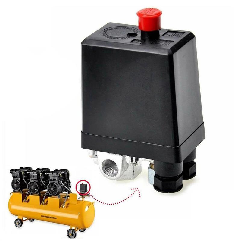 Pressure Switch Heavy Duty Single Holes 90-120 PSI Air Compressor Pressure Control Valve