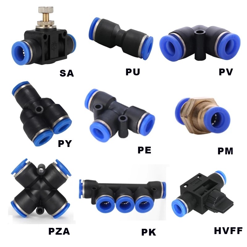 Pneumatic Air Fittings Supplier Plastic Series Push-In To Connect Fittings Manufacturer