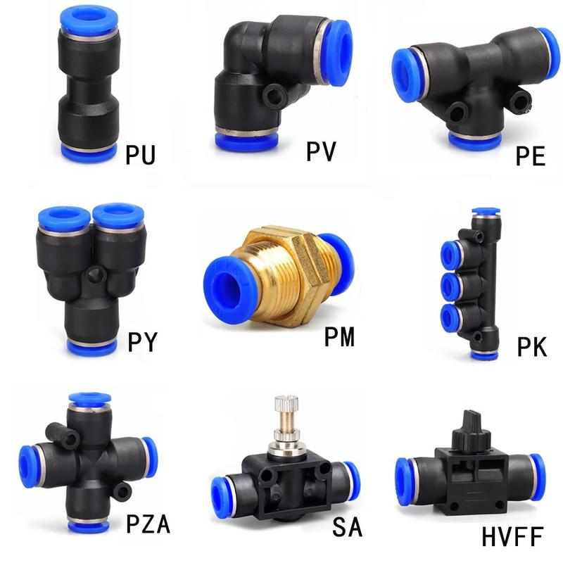 Pneumatic Hose Fittings Supplier Plastic Series Push-In Air Fittings Manufacturer