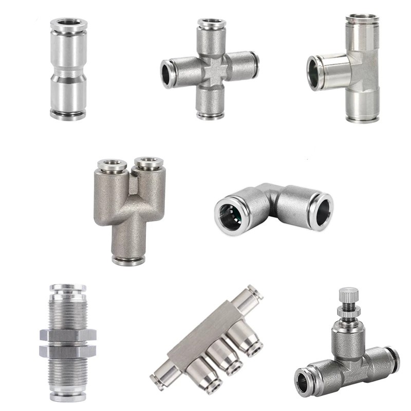 Pneumatic Push Fittings Supplier Metal Series Push-In Air Connector Manufacturer