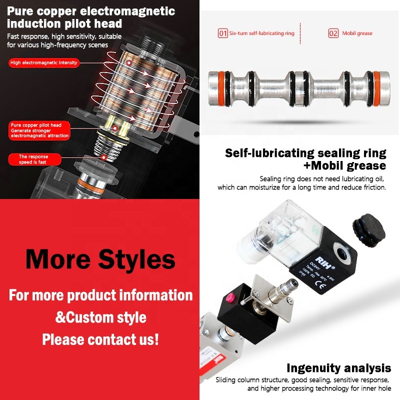 Pneumatics Solenoid Valve Suppliers 4V Series 4V210-08 Solenoid Valve Pneumatic Manufacturers