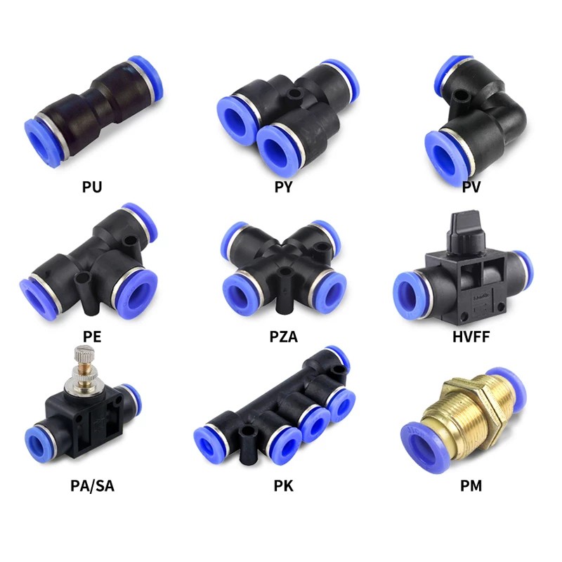 Pneumatic Tube Fittings Supplier Plastic Series Push-In Air Fittings Manufacturer