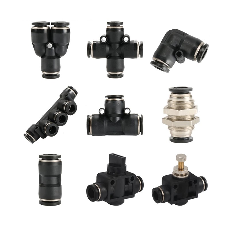 Push In Pneumatic Fittings Supplier Plastic Series Push To Connect Air Fittings Manufacturer
