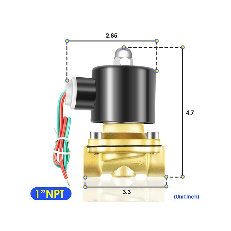 2 Way Solenoid Valve For Water 2W Series 2W160-15 Brass Electric Solenoid Valve Manufacturer